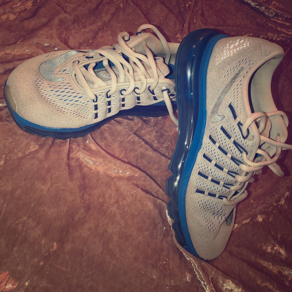 Gently Loved Nike Airmax Blue & Silver/Grey Shoes